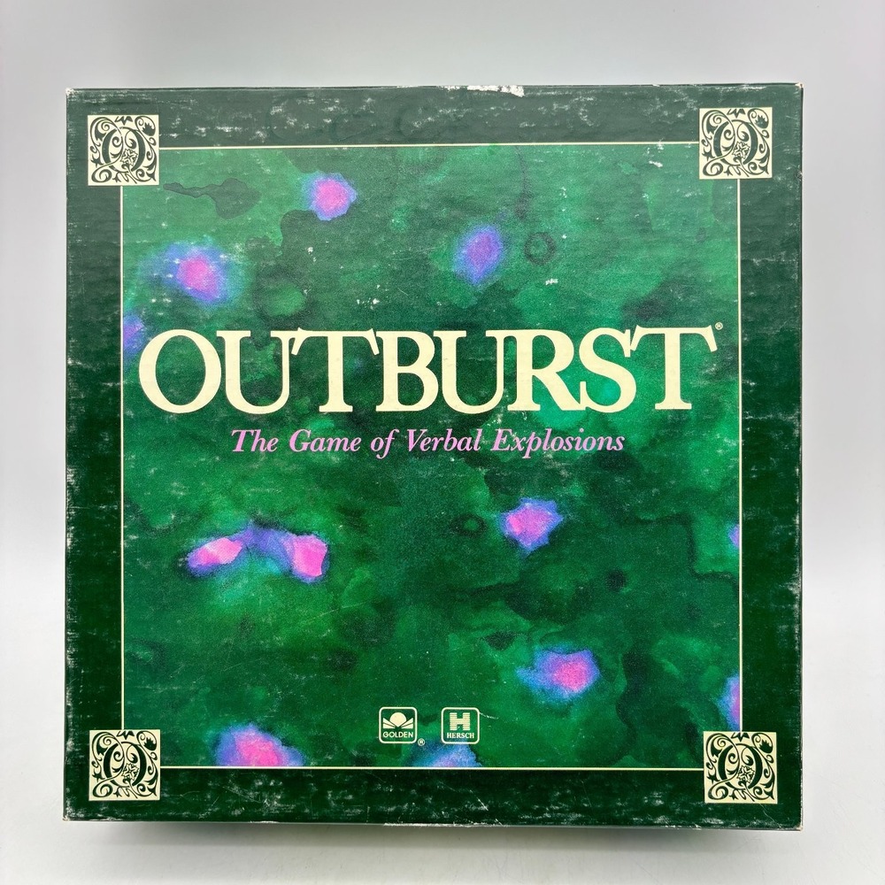 Vintage Outburst Board Game 1988 Hersch Golden Verbal Explosions 100% Complete